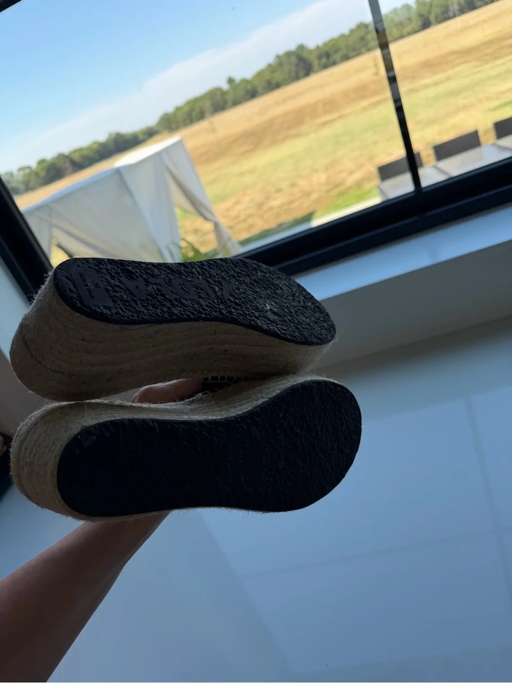 Classic Black Platform Espadrille Slide - Bimba